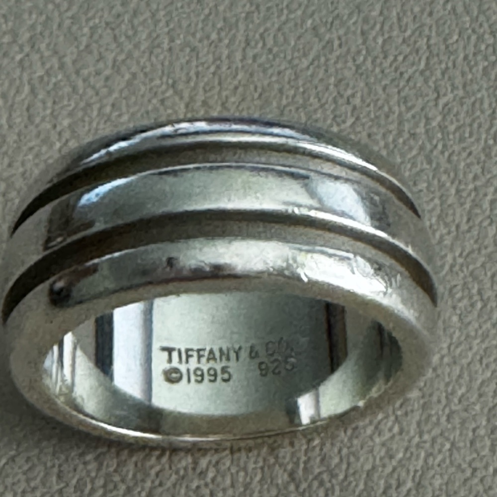 Vintage Tiffany & Co. Sterling Silver Triple Groove Ring